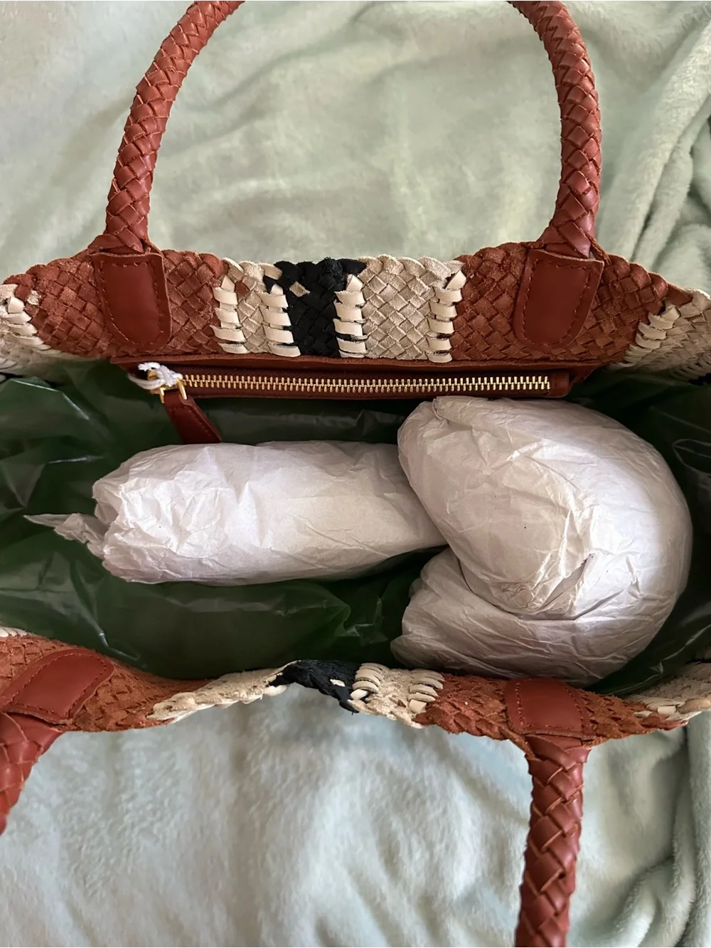 madewell • signature woven tote in stripe - Picture 4 of 7